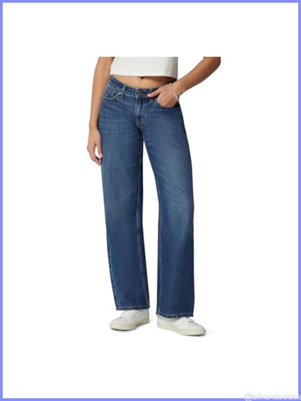 Ultra Soft Low-Rise Wide Leg Jean Cotton Lyocell Blend Stretchy Denim 5-Pocket